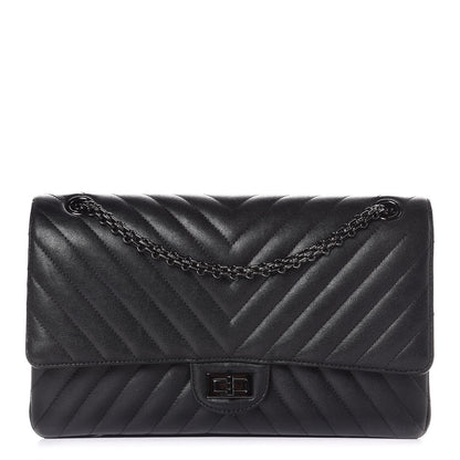 Chanel Sheepskin Chevron Quilted 2.55 Reissue 226 Flap So Black 1 of 8