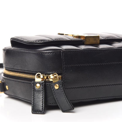 Saint Laurent Lambskin Matelasse Monogram Toy Vicky Camera Bag Black 5 of 11