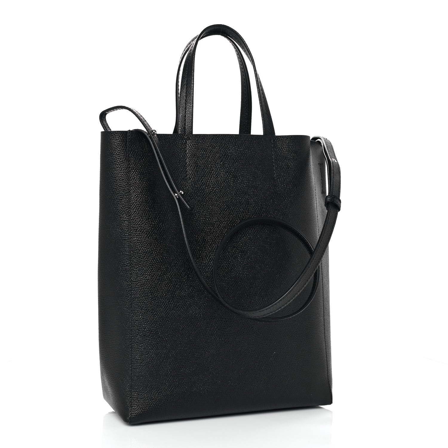 Celine Grained Calfskin Small Vertical Cabas Black 3 of 9