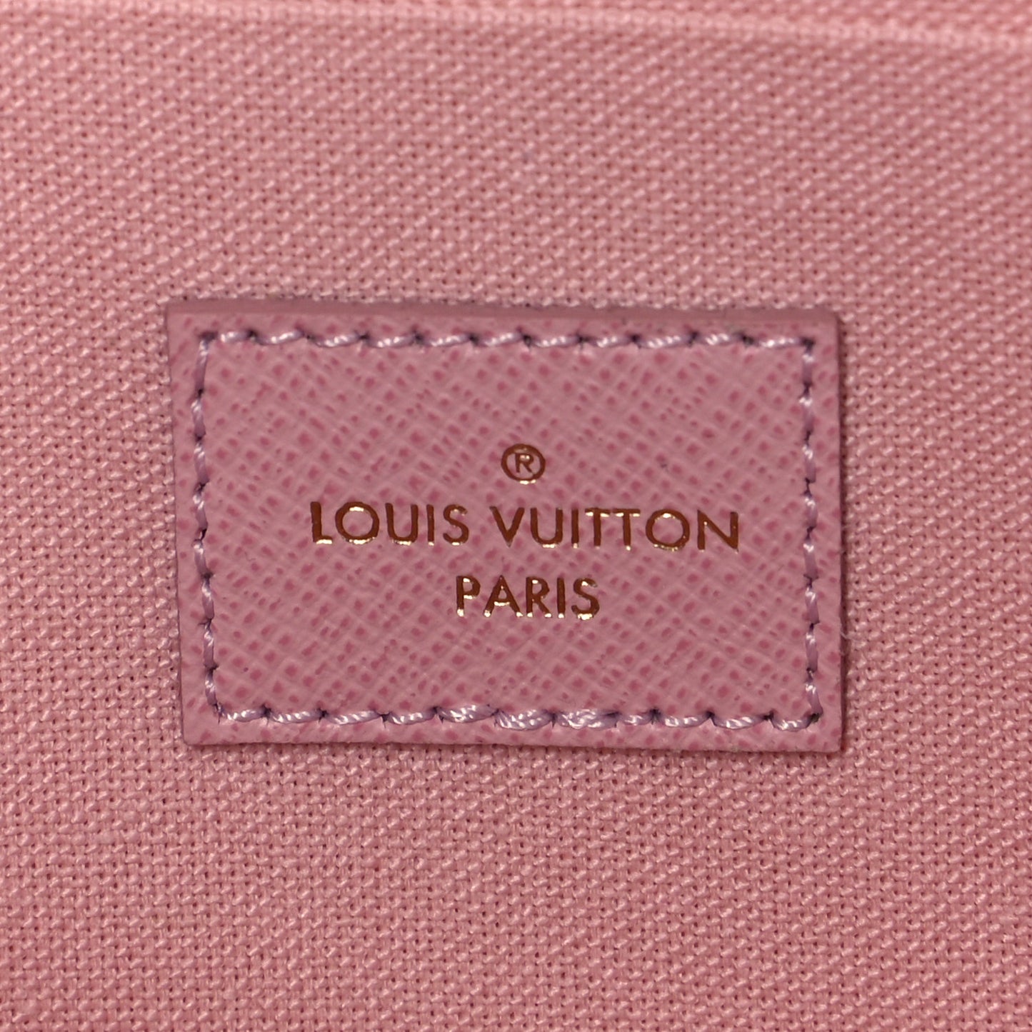 Damier Azur Pochette Felicie Chain Wallet Rose Ballerine