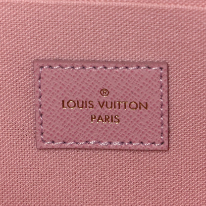 Louis Vuitton Damier Azur Pochette Felicie Chain Wallet Rose Ballerine 7 of 9