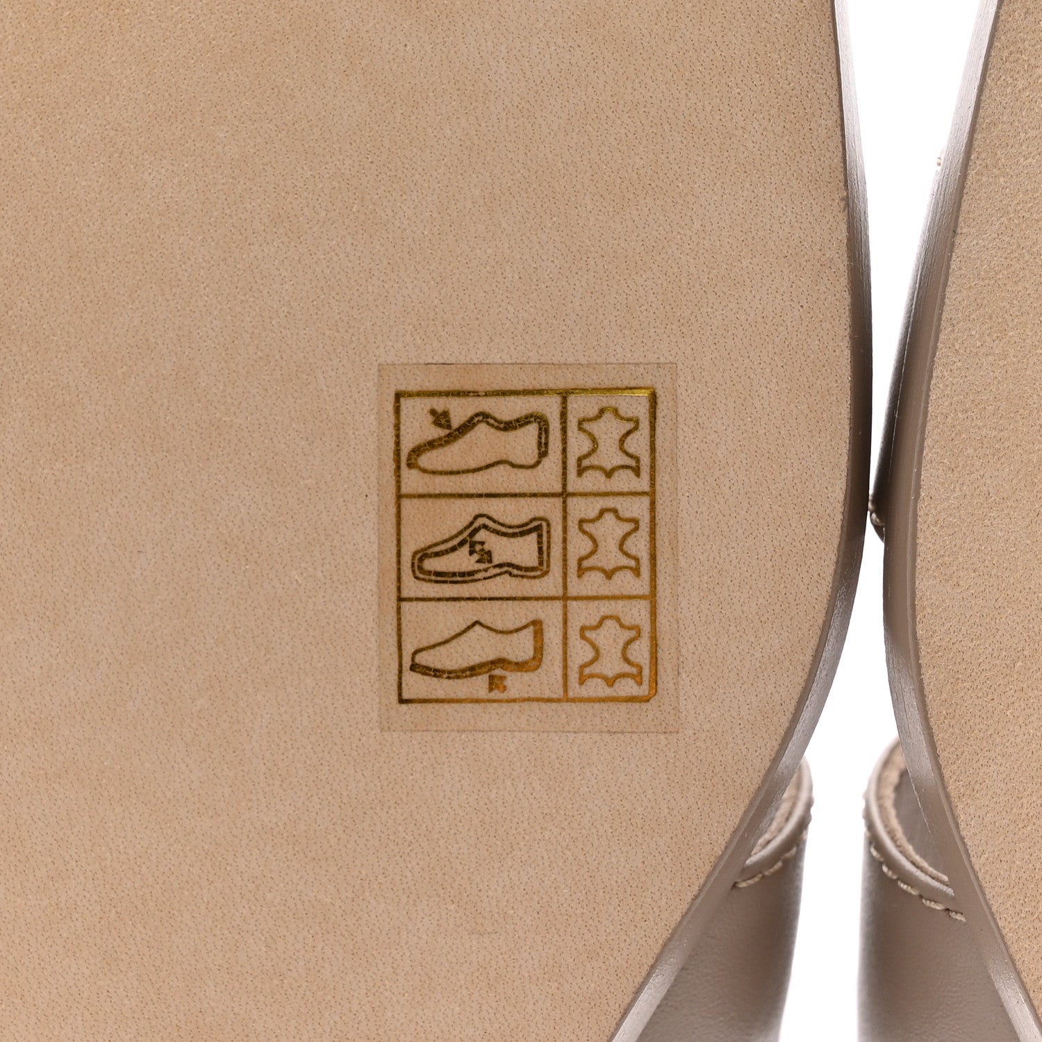 Hermes Box Calfskin Oran Sandals 37 Beige Mastic 7 of 11