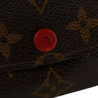 Louis Vuitton Monogram Emilie Wallet Rouge 13 of 14