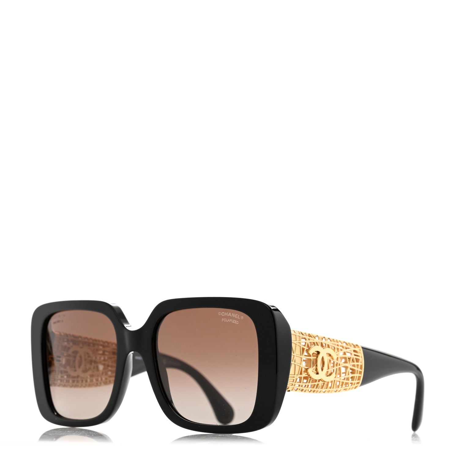 Chanel Acetate Metal Polarized Sunglasses 5532 Black 1 of 9