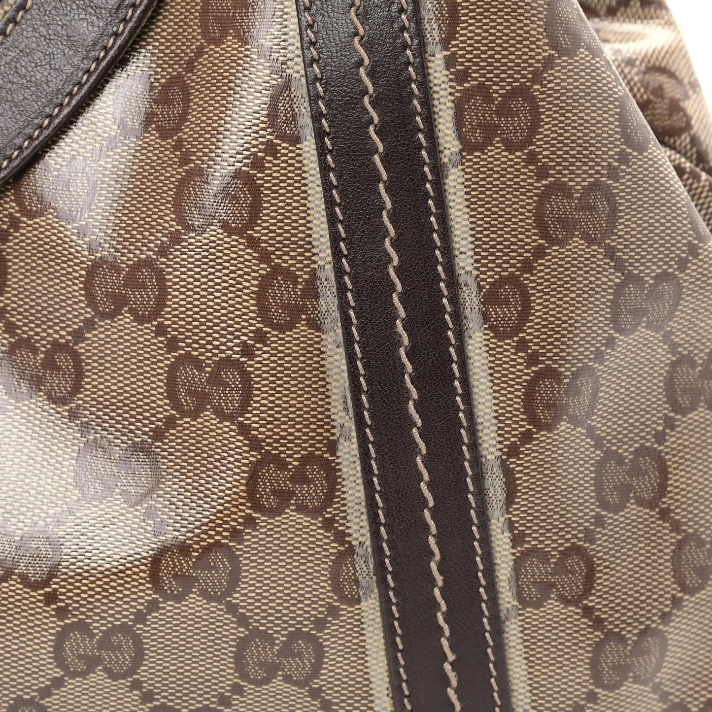 Crystal Monogram Duchessa Flap Shoulder Bag Dark Brown
