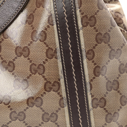 Gucci Crystal Monogram Duchessa Flap Shoulder Bag Dark Brown 11 of 14