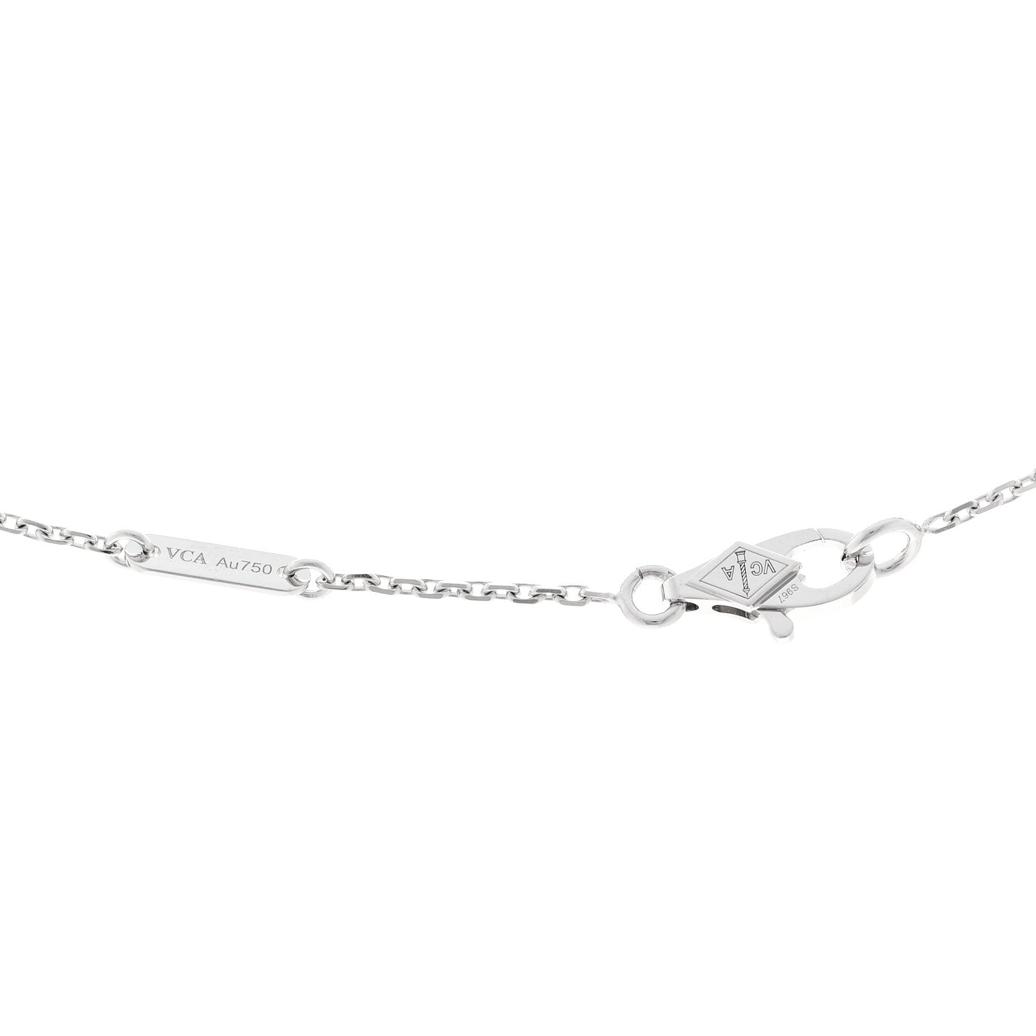 Van Cleef & Arpels 18K White Gold Turquoise Sweet Alhambra Butterfly Pendant Necklace 4 of 5