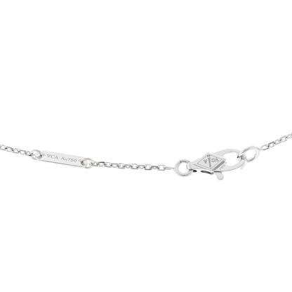 Van Cleef & Arpels 18K White Gold Turquoise Sweet Alhambra Butterfly Pendant Necklace 4 of 5