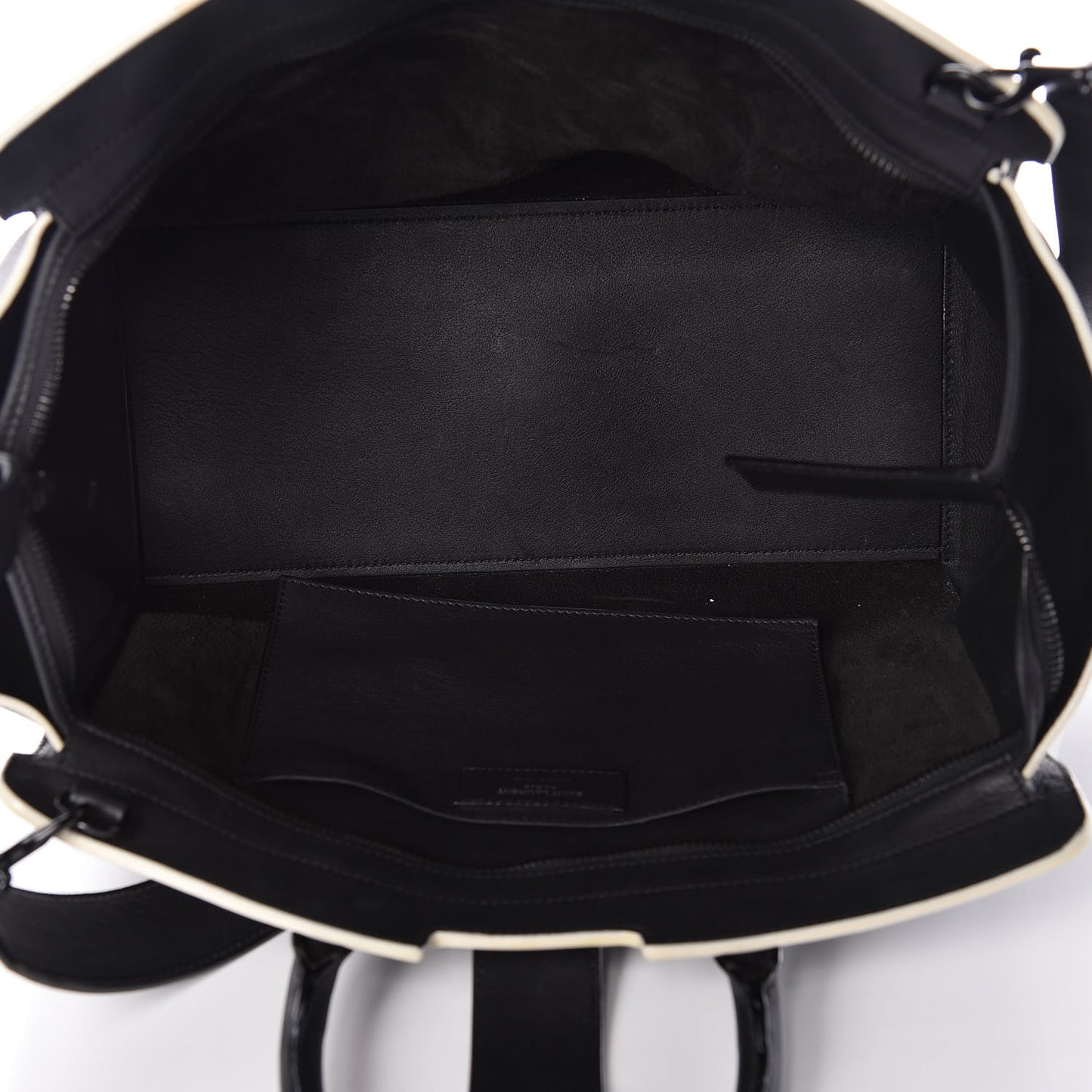 Calfskin Small Monogram Downtown Cabas Black White