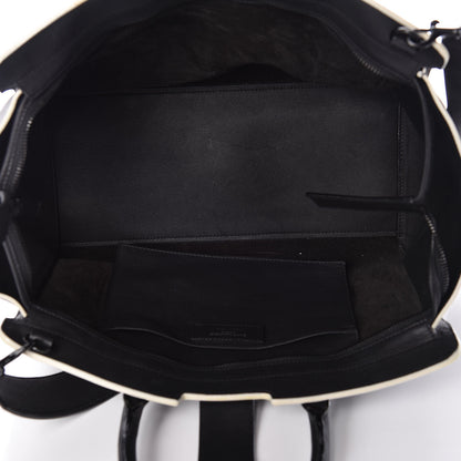 Saint Laurent Calfskin Small Monogram Downtown Cabas Black White 7 of 14