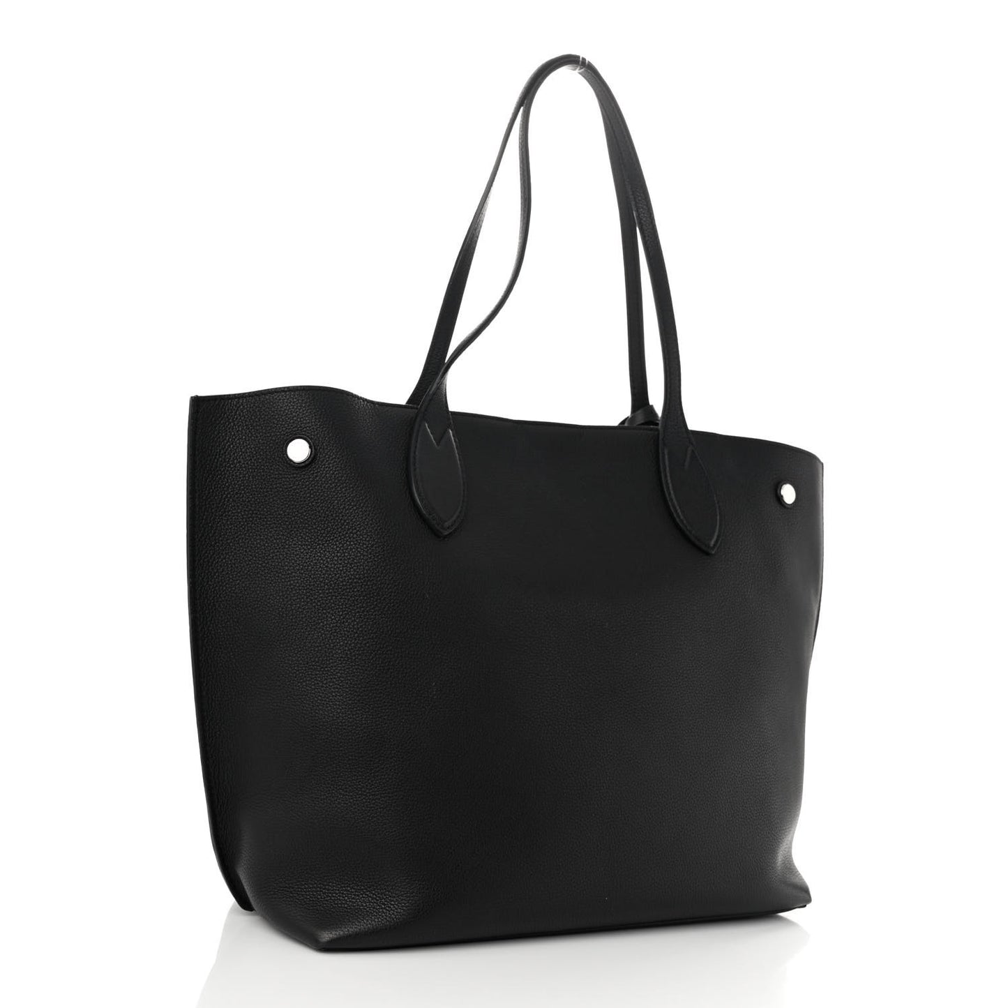 Calfskin Lockme Go Tote Black