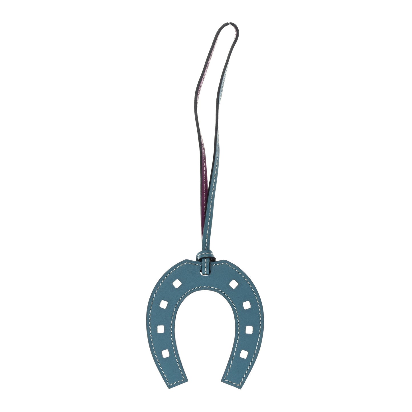 Swift Paddock Horseshoe Bag Charm Bleu Jean Anemone