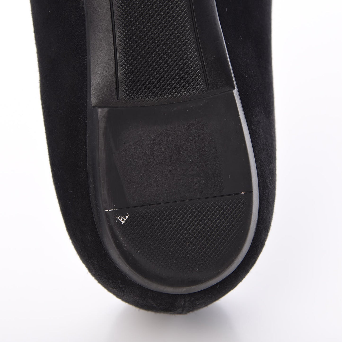 Suede Monogram Uniformes Ballet Flats 37.5 Black