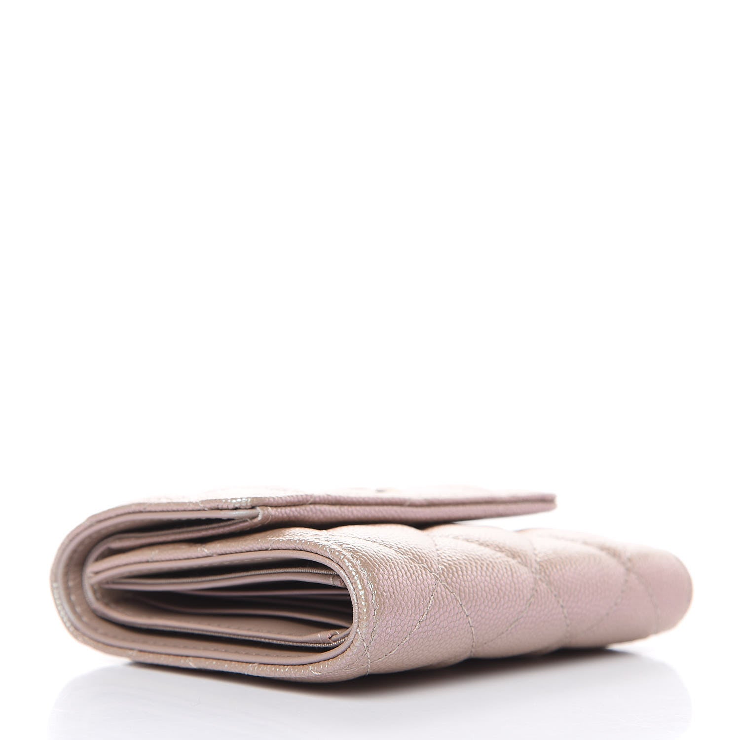 Chanel Iridescent Caviar Quilted Small Flap Wallet Beige 4 of 8