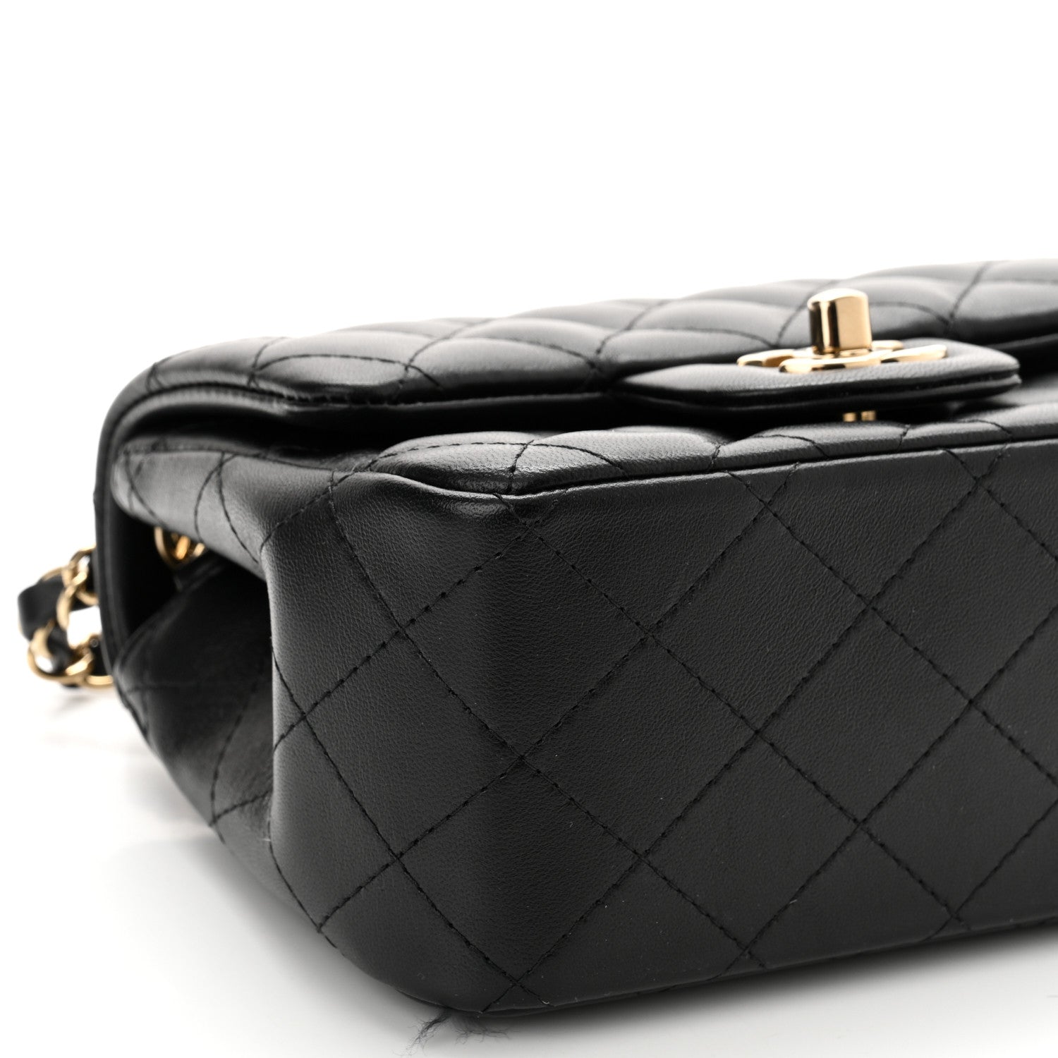 Chanel Lambskin Quilted Mini Square Flap Black 9 of 13