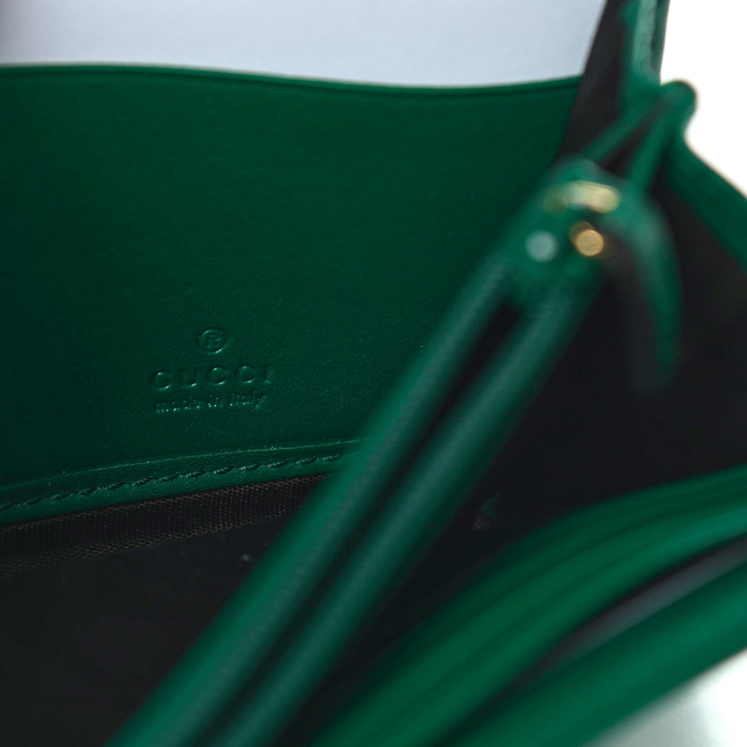 Gucci Calfskin Matelasse GG Marmont Continental Wallet Emerald Green 6 of 11