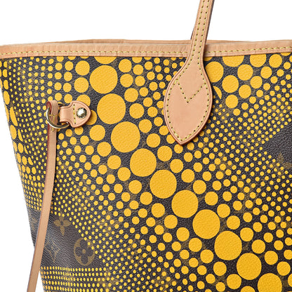 Louis Vuitton Monogram Kusama Waves Neverfull MM Yellow 8 of 10