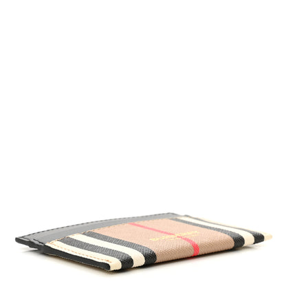 Burberry E-Canvas Calfskin Icon Stripe Card Case Archive Beige 4 of 8