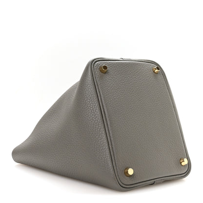 Hermes Taurillon Clemence Picotin Lock 18 PM Gris Meyer 4 of 13