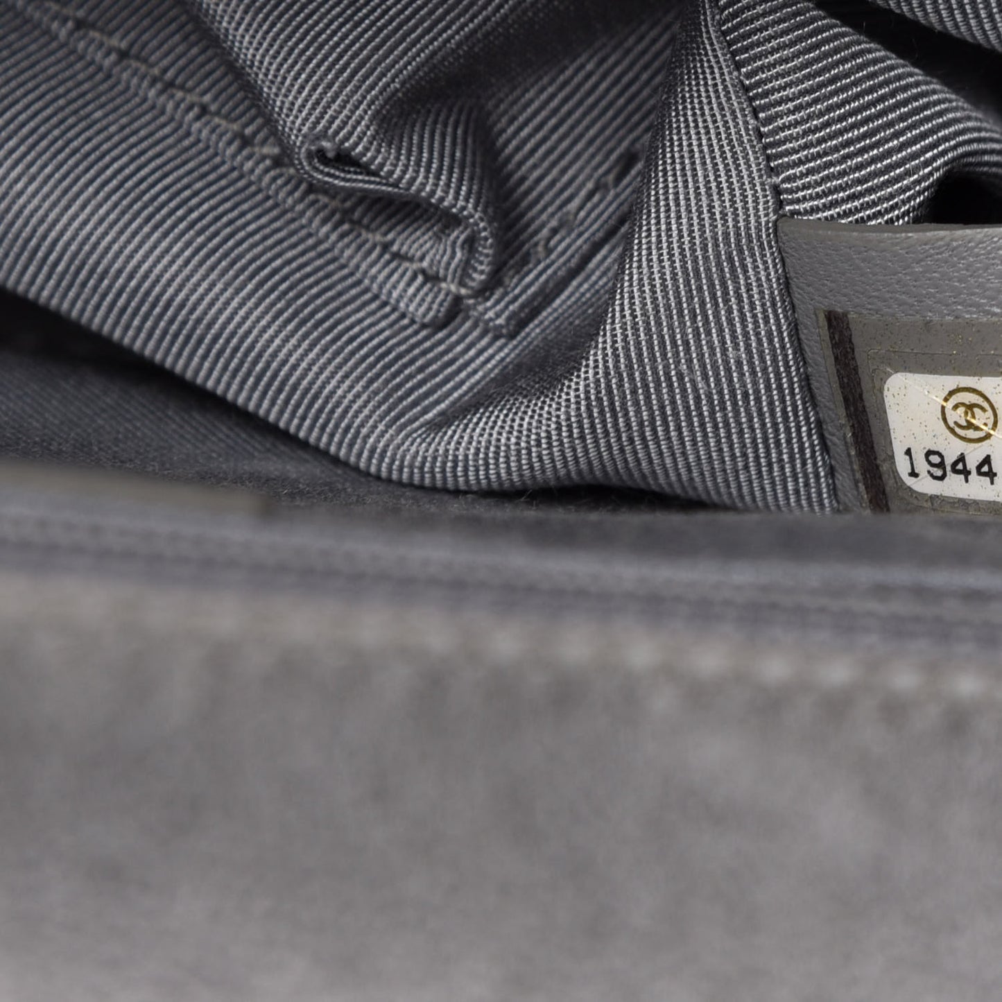 Metallic Calfskin Quilted Large Boy Flap Silver