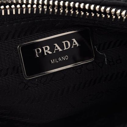 Prada Re-Nylon Triangle Padded Patchwork Shoulder Bag Black 6 of 9
