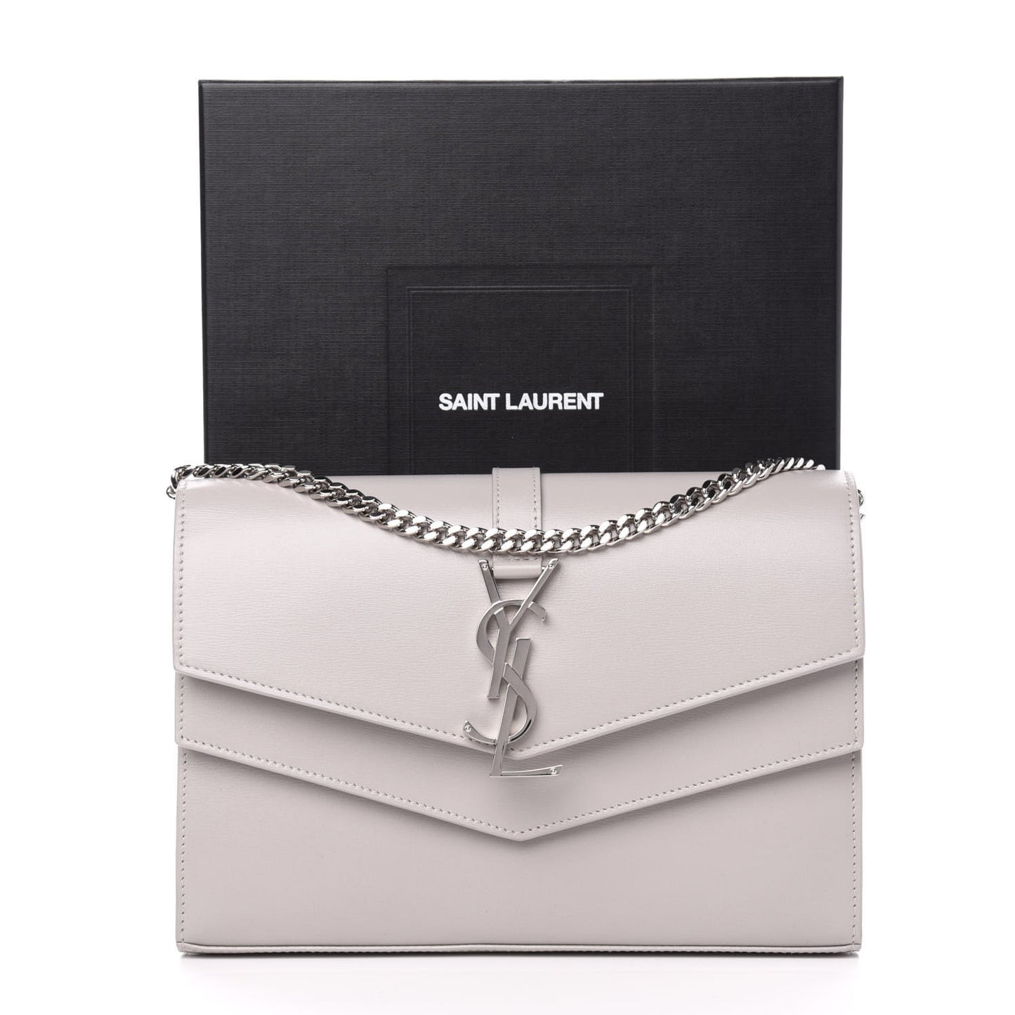 Smooth Calfskin Sulpice Monogram Chain Wallet Light Natural