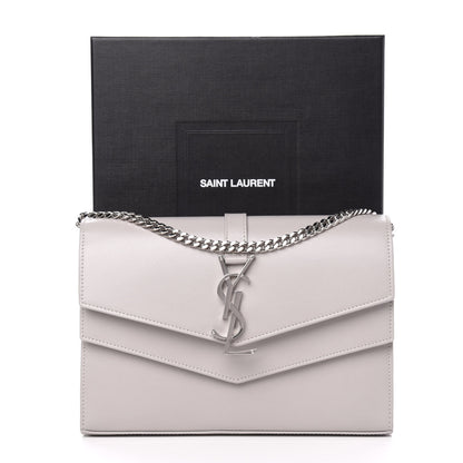 Saint Laurent Smooth Calfskin Sulpice Monogram Chain Wallet Light Natural 10 of 10