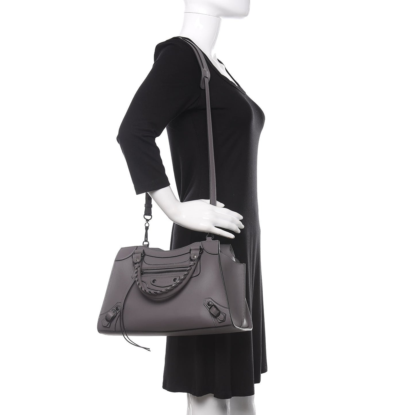 Smooth Calfskin Neo Classic Black Hardware S City Dark Grey