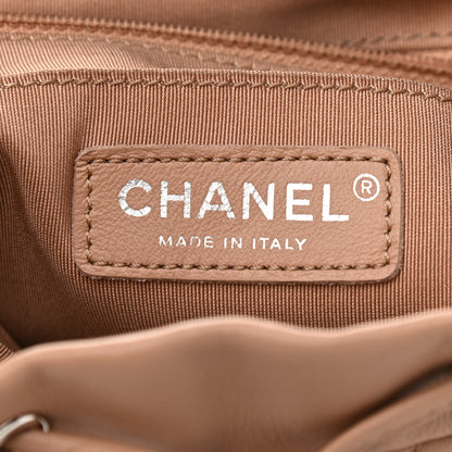 Chanel Calfskin Chevron Quilted Small Urban Spirit Backpack Beige 10 of 12