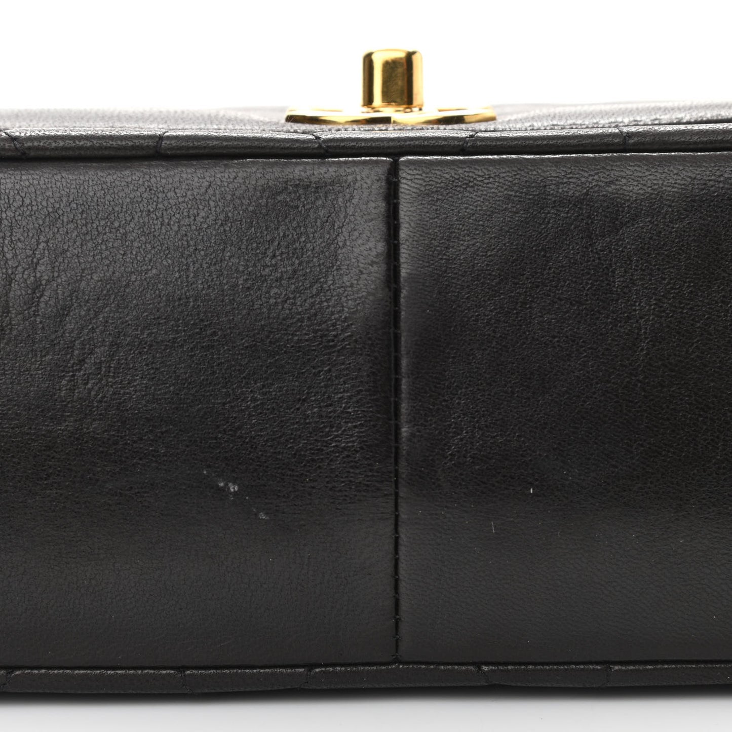 Lambskin Quilted Medium Single Flap Brown