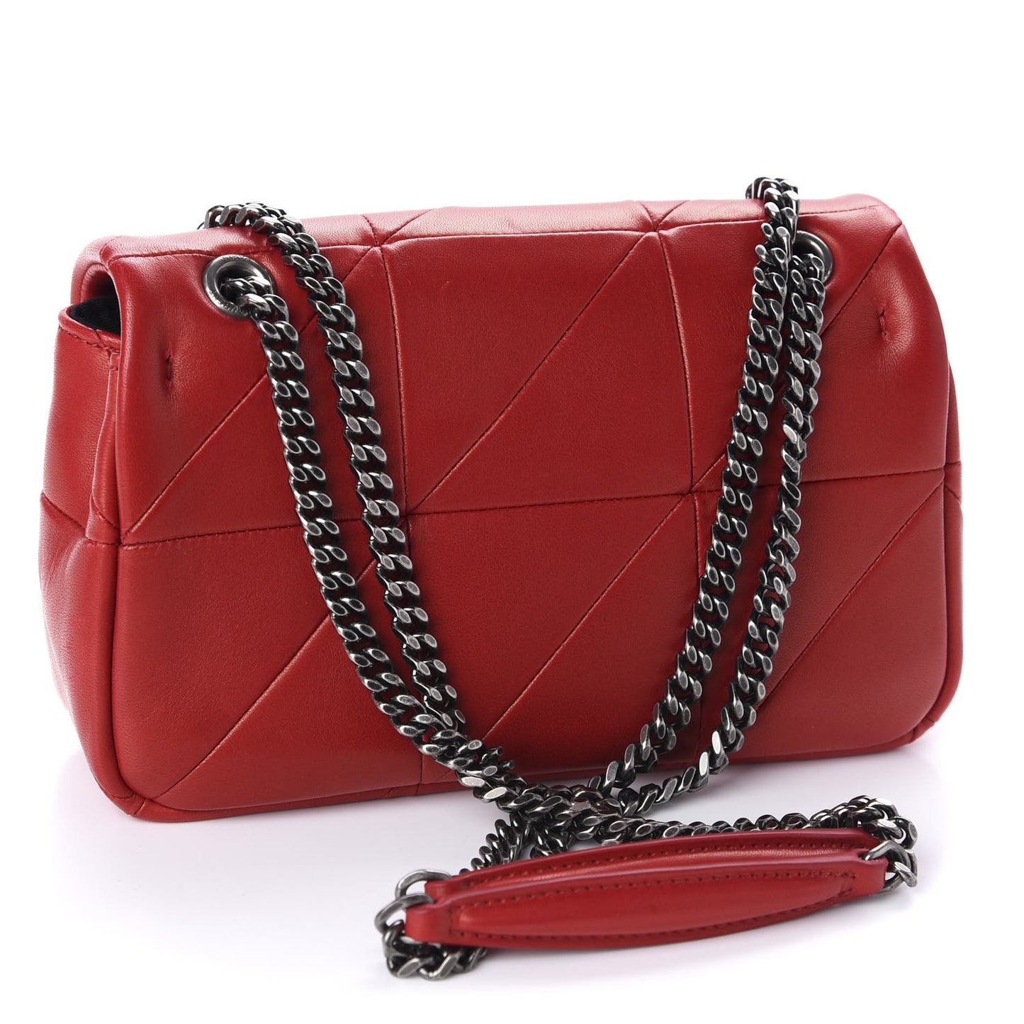 Lambskin Patchwork Monogram Small Jamie Red