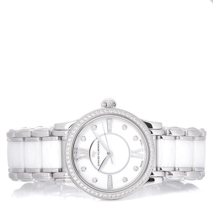 David Yurman Stainless Steel Ceramic Diamond Bezel 34mm Classic Quartz Watch White 3 of 7