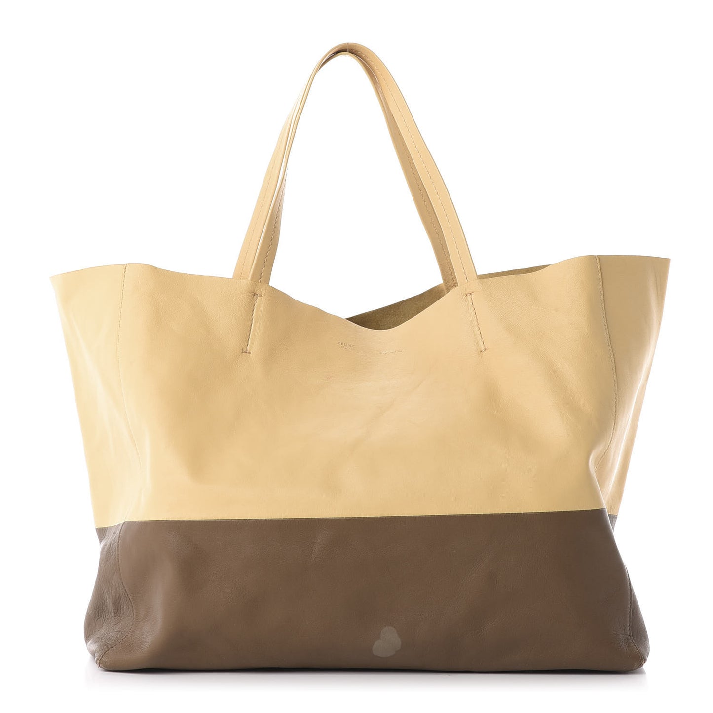 Lambskin Horizontal Bi-Color Cabas Butter