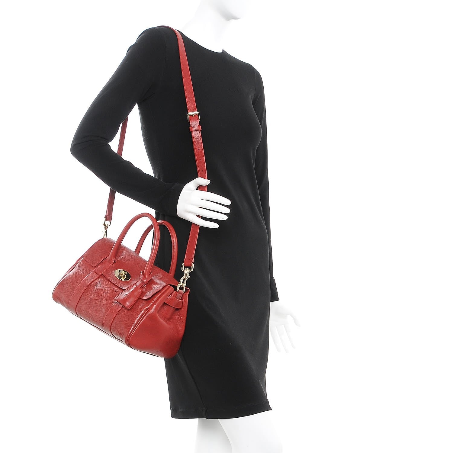 Mulberry Natural Leather Small Bayswater Poppy Red 2 of 12