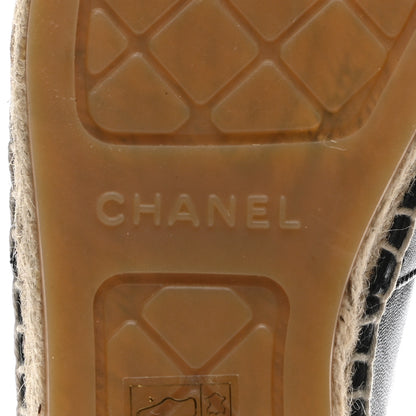Chanel Lambskin CC Espadrilles 39 Black 6 of 11