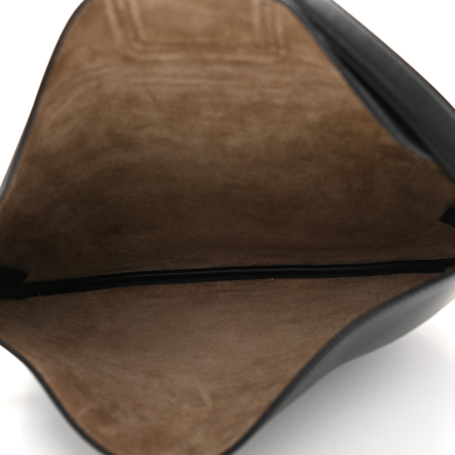 Fendi Vitello Grace Suede Small Croissant Hobo Black 4 of 10