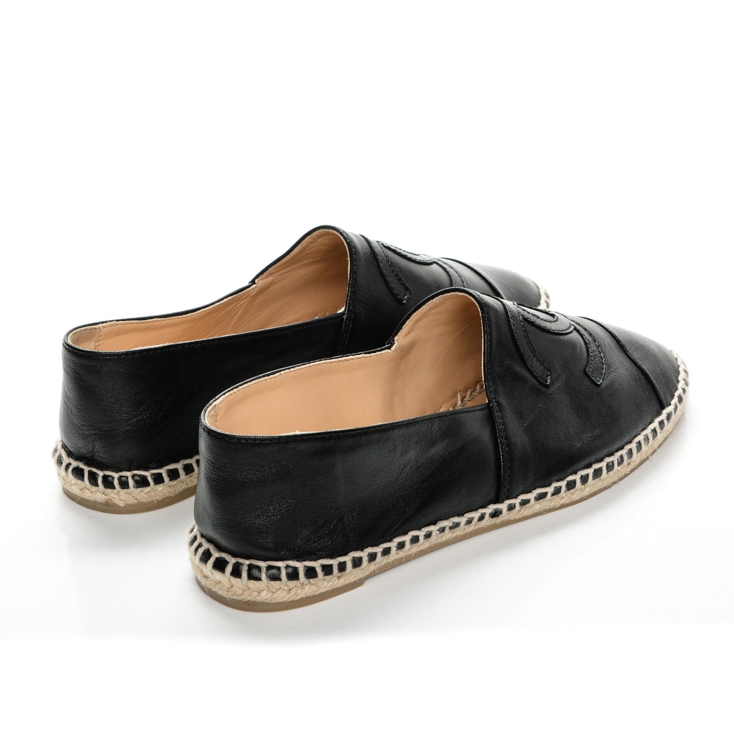 Lambskin CC Espadrilles 37 Black