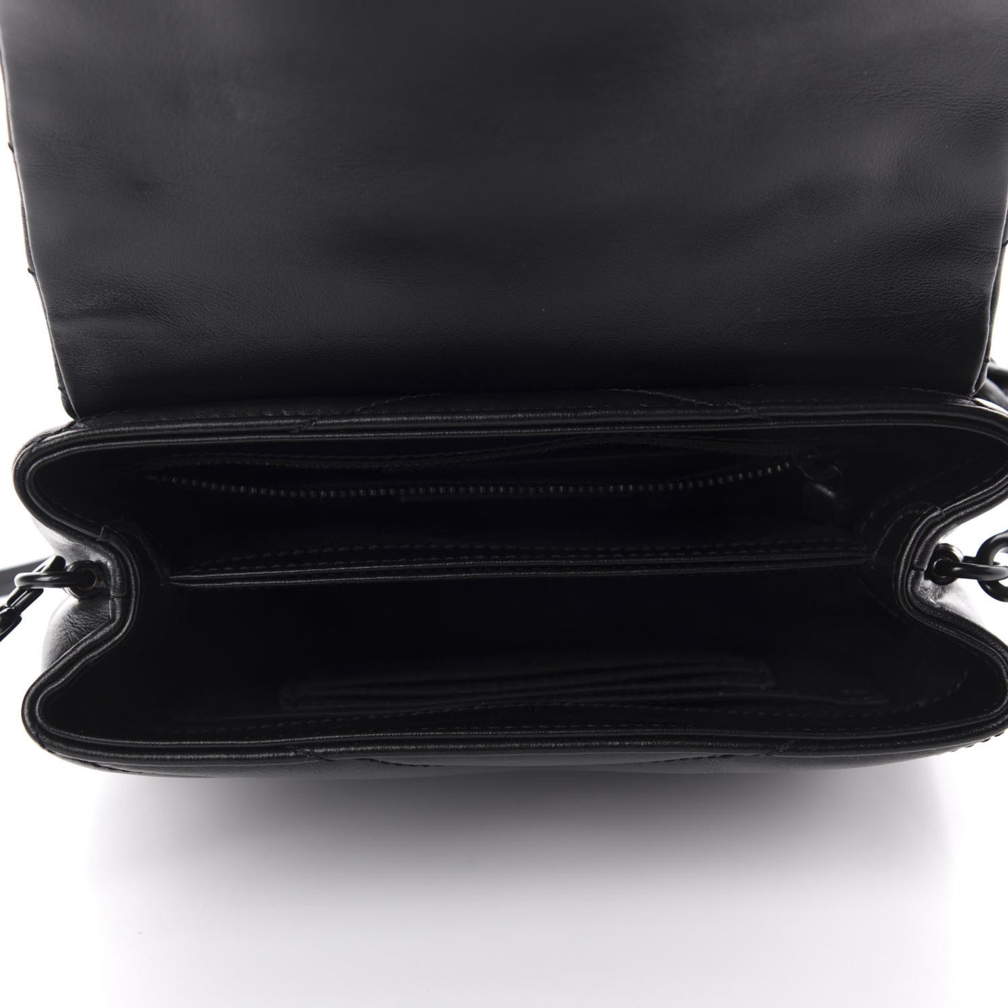 Calfskin Y Quilted Monogram Toy Loulou Crossbody Bag Black