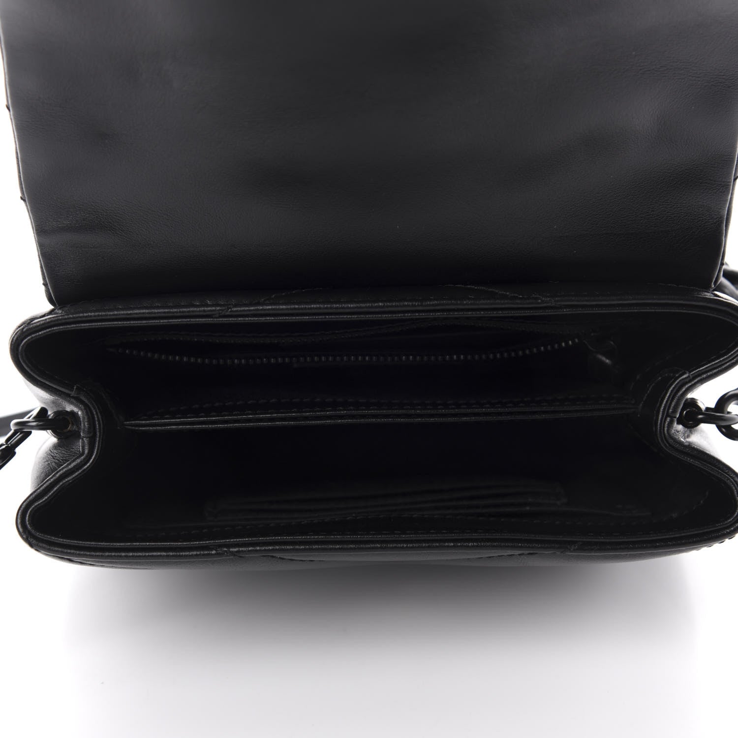 Saint Laurent Calfskin Y Quilted Monogram Toy Loulou Crossbody Bag Black 5 of 12