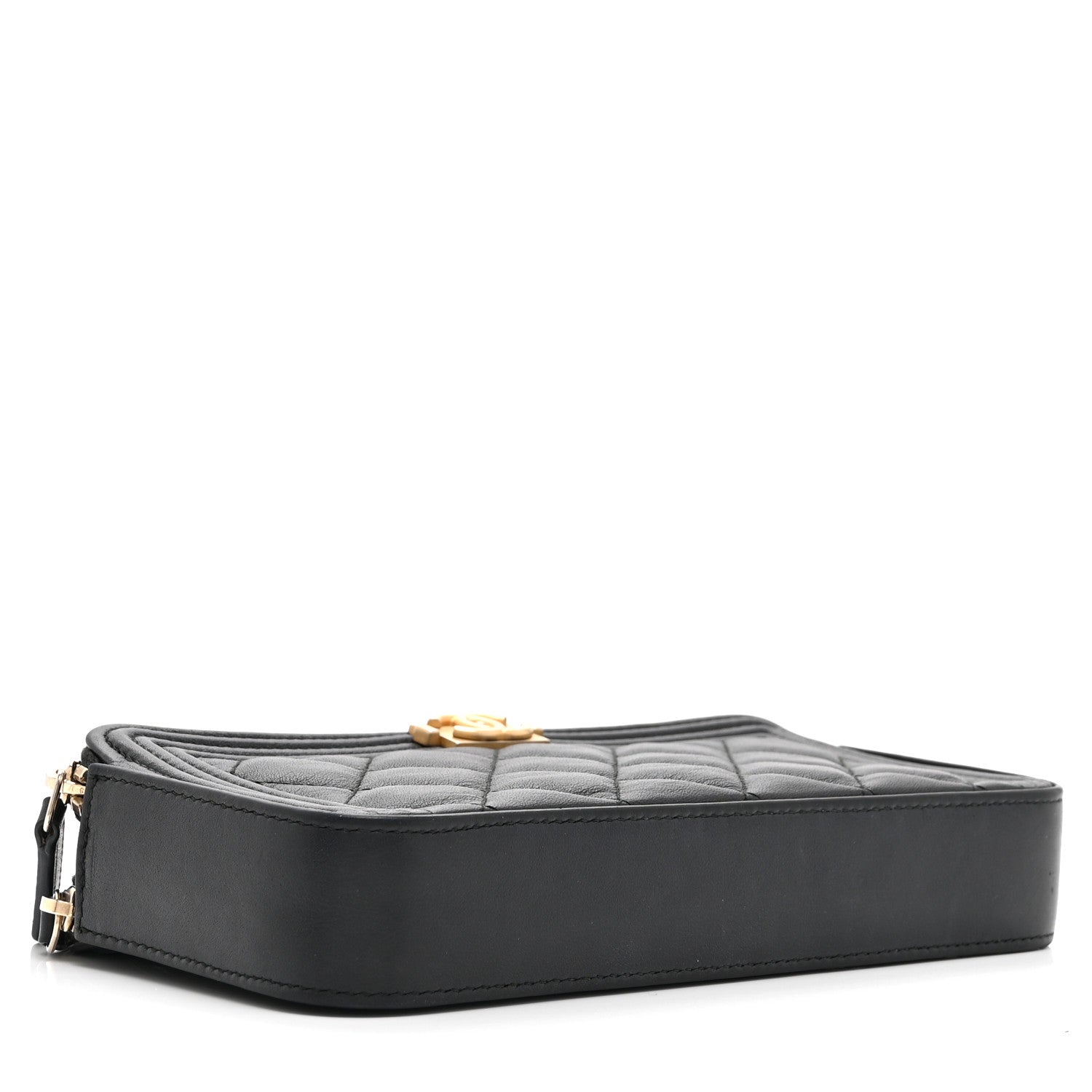 Chanel Calfskin Quilted Small Boy Clutch With Chain Black 4 of 12
