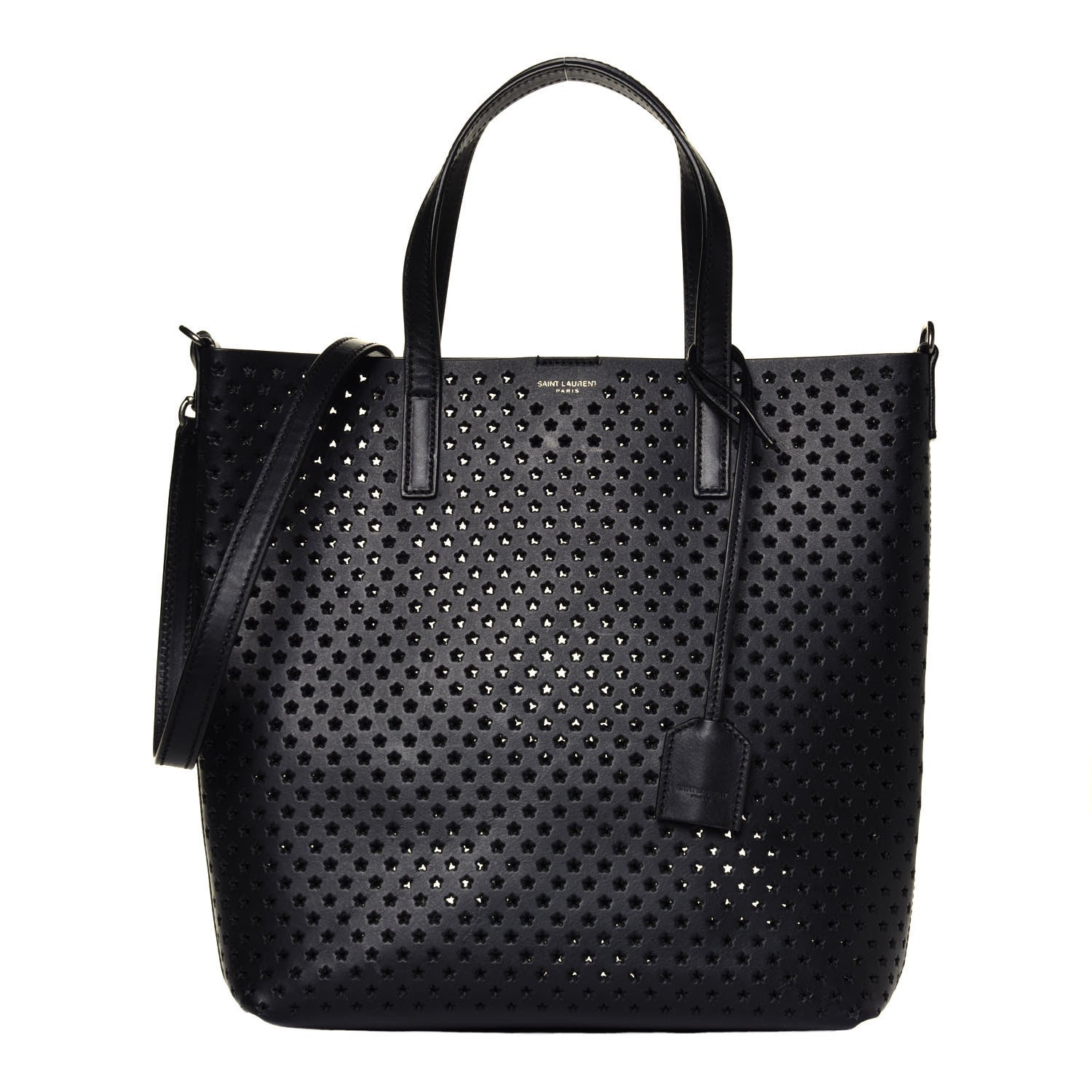 Saint Laurent Calfskin Star Perforated Toy Shopping Tote Black 1 of 4