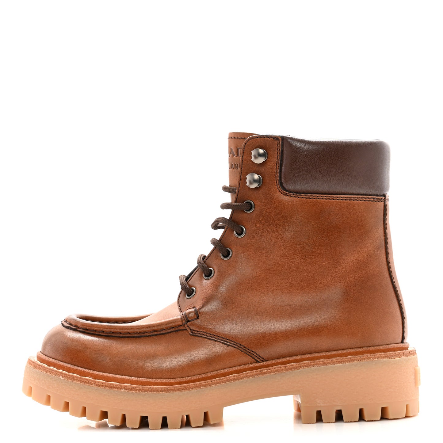 Vitello Lace Up Boots 35.5 Cognac
