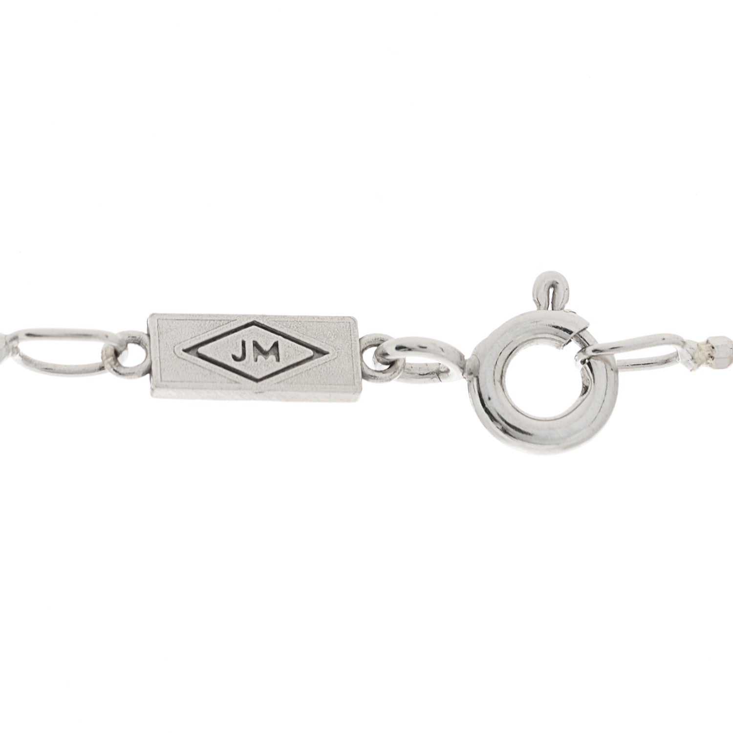 Jennifer Meyer 18K White Gold Diamond Good Luck Pendant Necklace 6 of 6