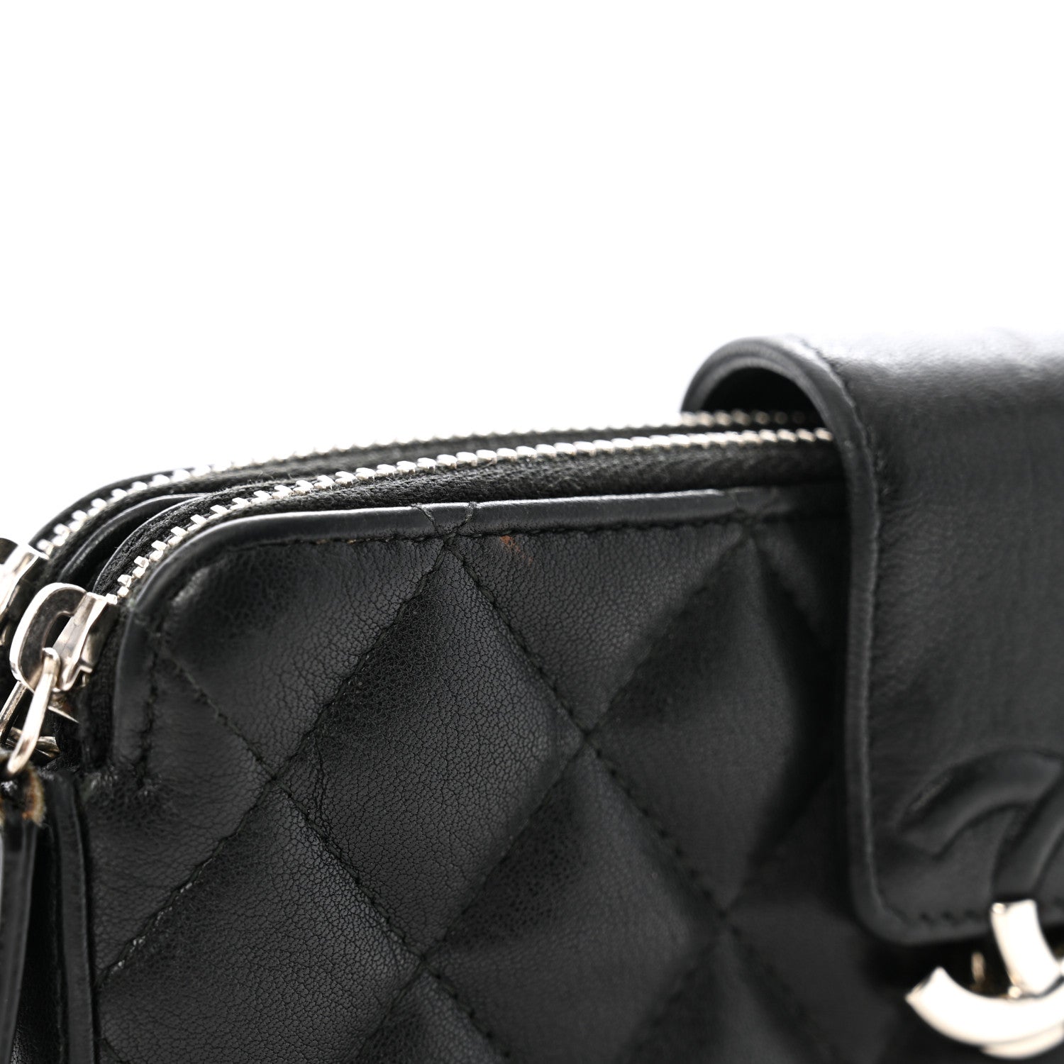 Chanel Lambskin Quilted CC Box Clutch With Chain Black 14 of 16