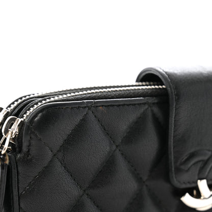 Chanel Lambskin Quilted CC Box Clutch With Chain Black 14 of 16