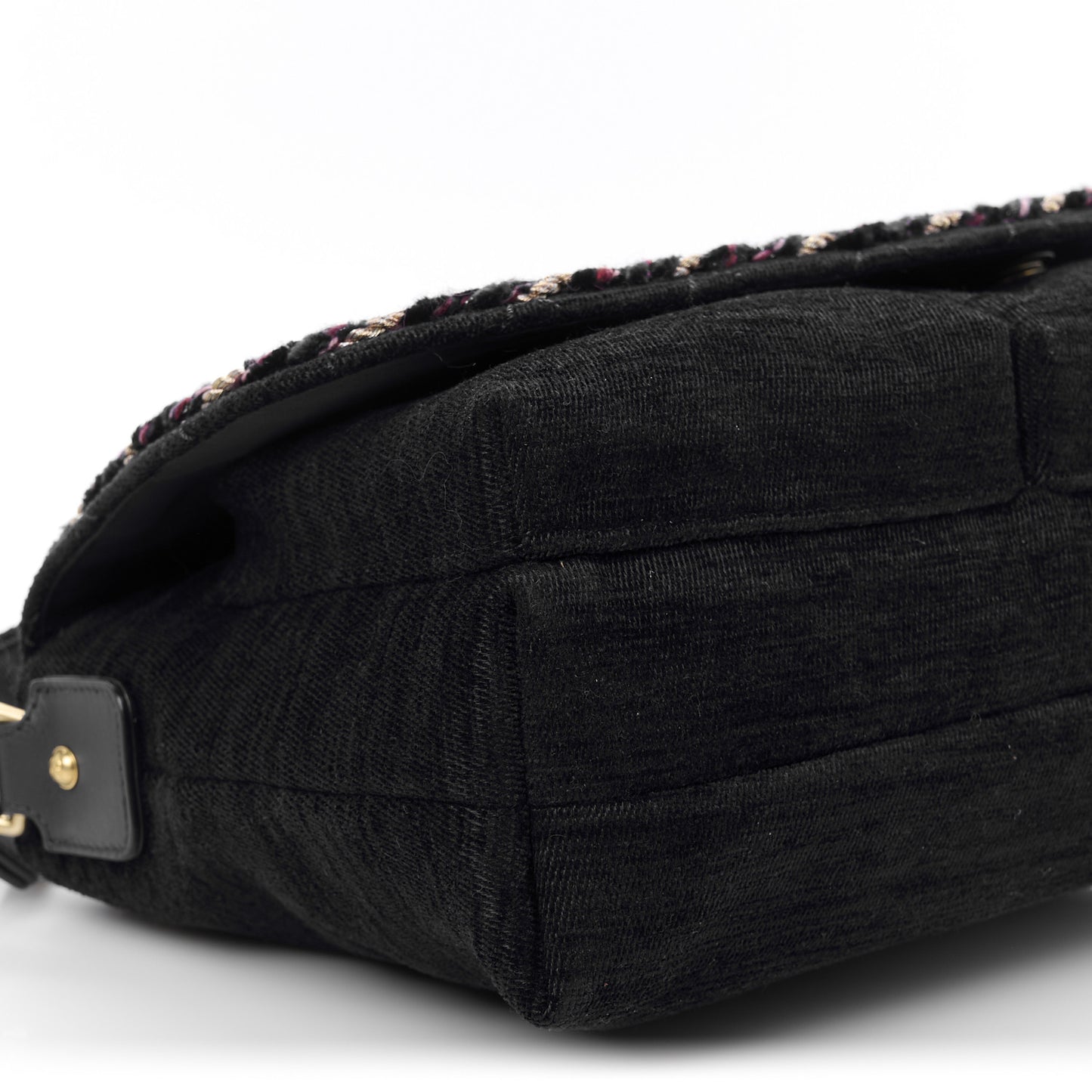 Wool Velvet Quilted Parisian Stroll Messenger Navy