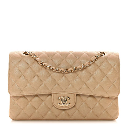 Chanel Iridescent Caviar Quilted Medium Double Flap Beige 1 of 11