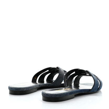 Saint Laurent Denim Tribute 05 Slide Sandals 35 Deep Navy Jeans 4 of 11