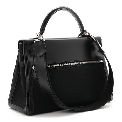 Hermes Box Toile Lakis Kelly 32 Black 4 of 19