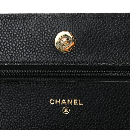 Chanel Caviar Quilted Wallet On Chain WOC Black 6 of 8